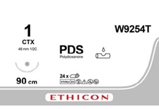 PDS II фіолетовий 90CM M4 USP1 одна голка CTX, тип колюча Taper Point, 48мм, 1/2 кола